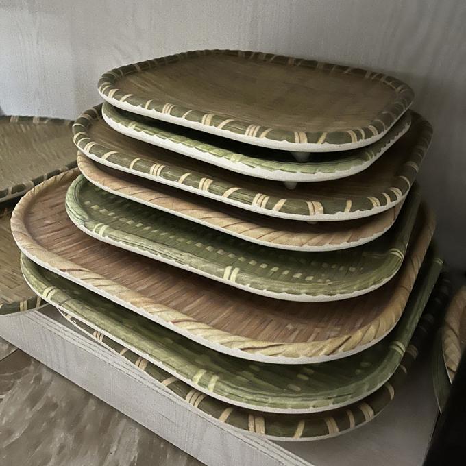 Бамбук как ткачество 30% Меламинные столовые принадлежности популярны на Филиппинах 0