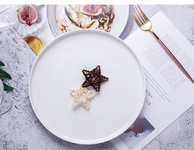 Dinnerware меламина свадьбы устанавливает дизайн белой круглой плиты элегантный 2