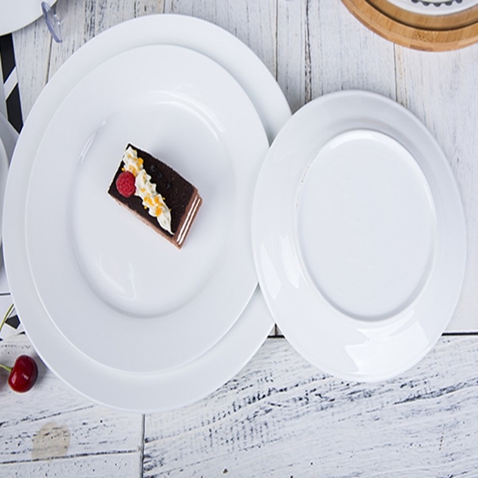 Белый королевский набор плиты меламина круга изделий используемый в ресторане 2