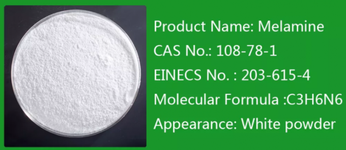 чистый COA порошка MSDS меламина 99.8Min аттестовал CAS 108-78-1 0