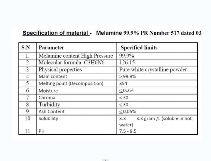Порошок смолы меламина 99,8% MSDS белый для Tableware 0