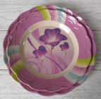 High Grade 100% Melamine Dinner Plate Flower Design