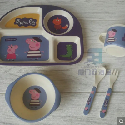 Хорошая цена. Tableware волокна прелестных детей бамбуковый установил для детей онлайн