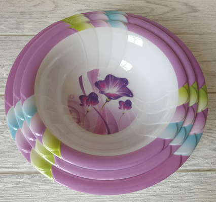 Хорошая цена. Круглый плоский Dinnerware меламина Tableware устанавливает изготовленную на заказ напечатанную пластиковую плиту сервировки онлайн