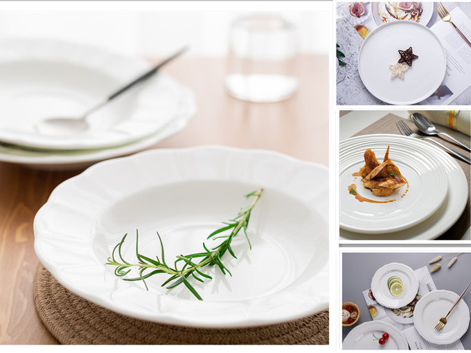 Dinnerware меламина свадьбы устанавливает дизайн белой круглой плиты элегантный 1